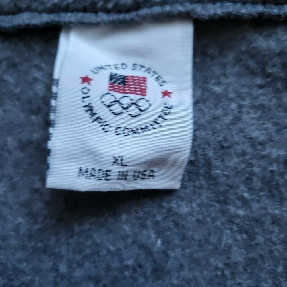 USA Olympics Vtg Gray Fleece Vest Zip Sleeveless Jacket Sportswear Sz M/L - Picture 9 of 11